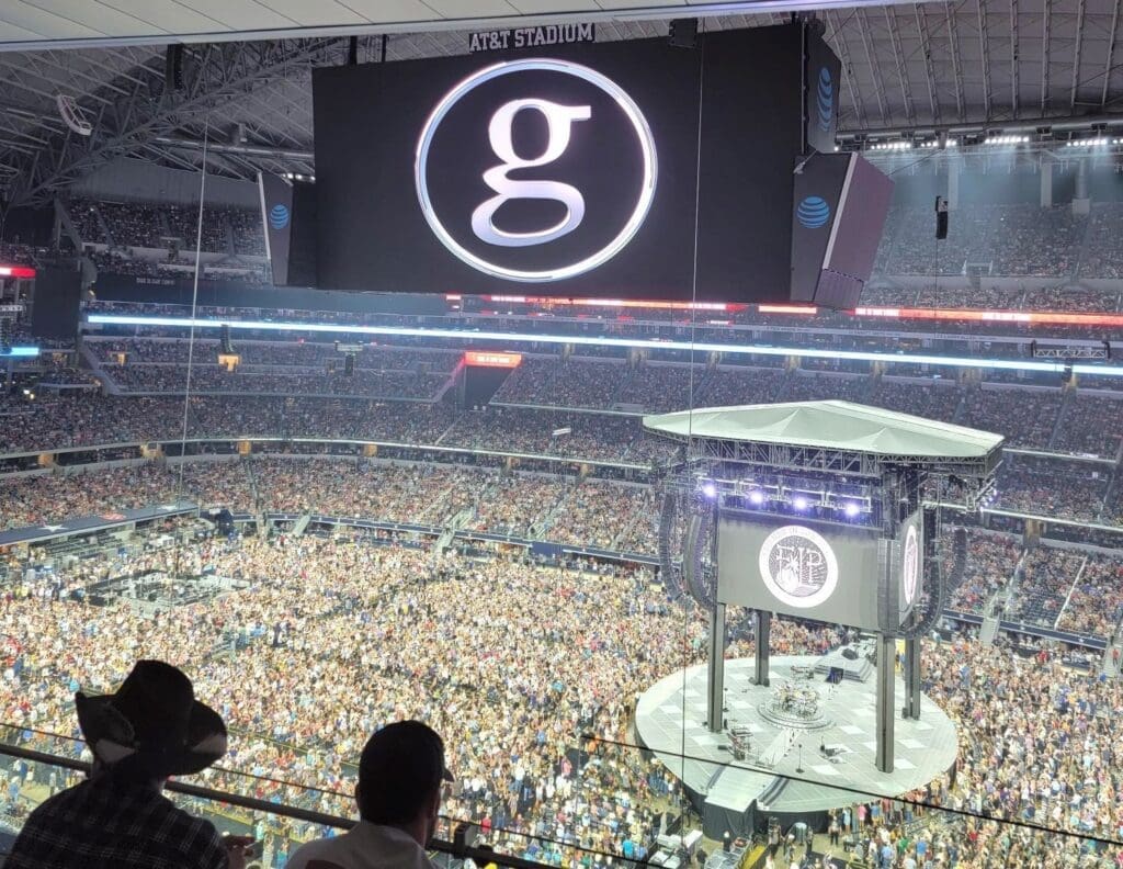 G ta and t stadium top view photo