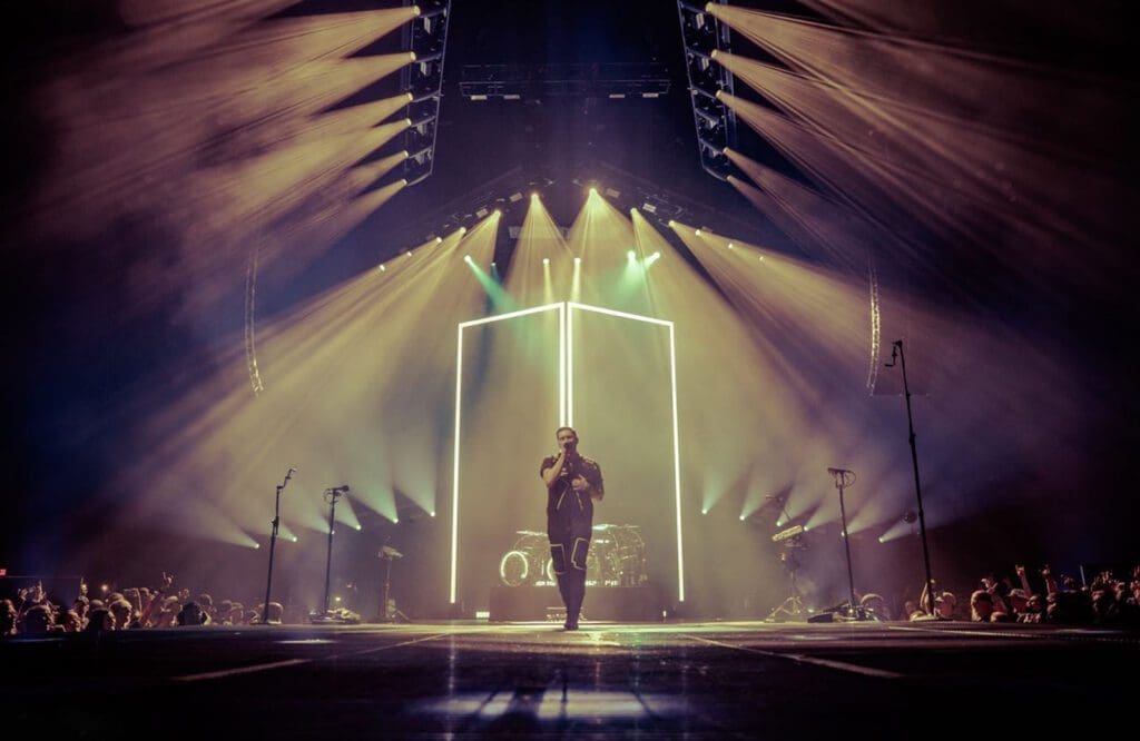 Shinedown musical performance front of fans