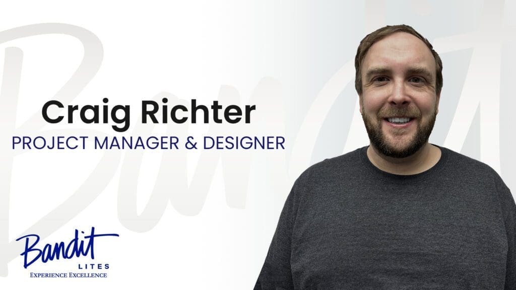 Professional profile banner featuring Greg Richter, Project Manager and Designer.