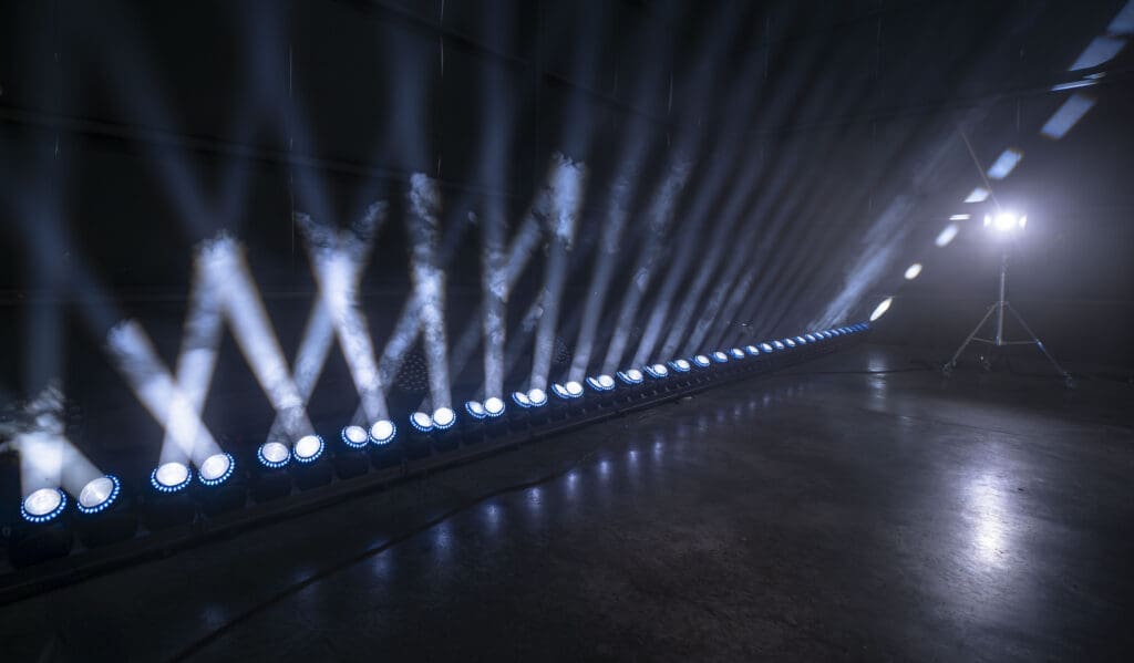 Lighting Designer John Adamo programming at Bandit Lites Venue One Rehearsal Space