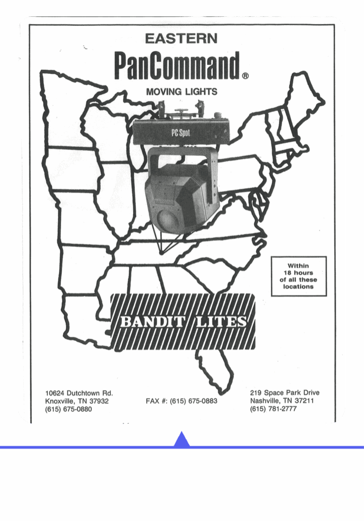 Map showing the path of the Bandit Lifter with moving lights.